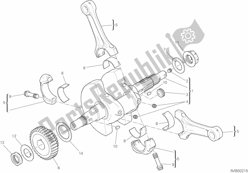 Tutte le parti per il Bielle del Ducati Scrambler Desert Sled USA 803 2017